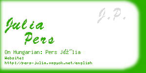 julia pers business card